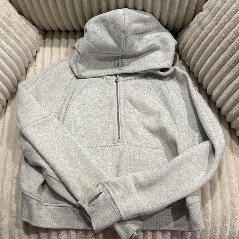 Lululemon Half Zip Scuba-Heathered Gray